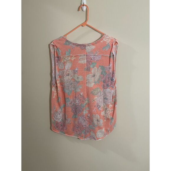 We the Free sleeveless hi-lo blouse tank Pastel Gardenia top - Picture 2 of 5